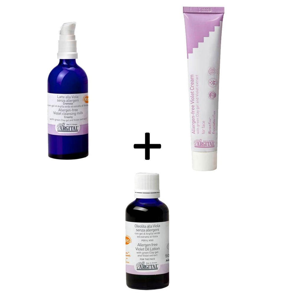 Argital Sensitiv Allergen-fri 3-trins hudpleje sæt