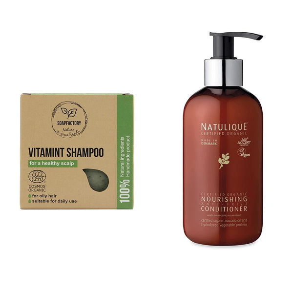 Hårplejesæt til tykt hår med tendens til fedtet hovedbund