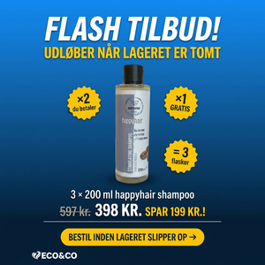 3 x 200 ml happyhair shampoo - BEGRÆNSET LAGER