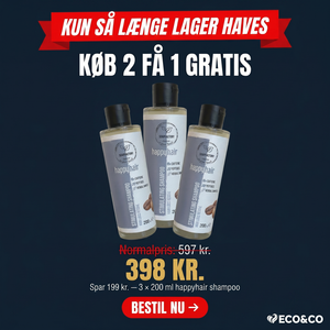 3 x 200 ml happyhair shampoo - BEGRÆNSET LAGER